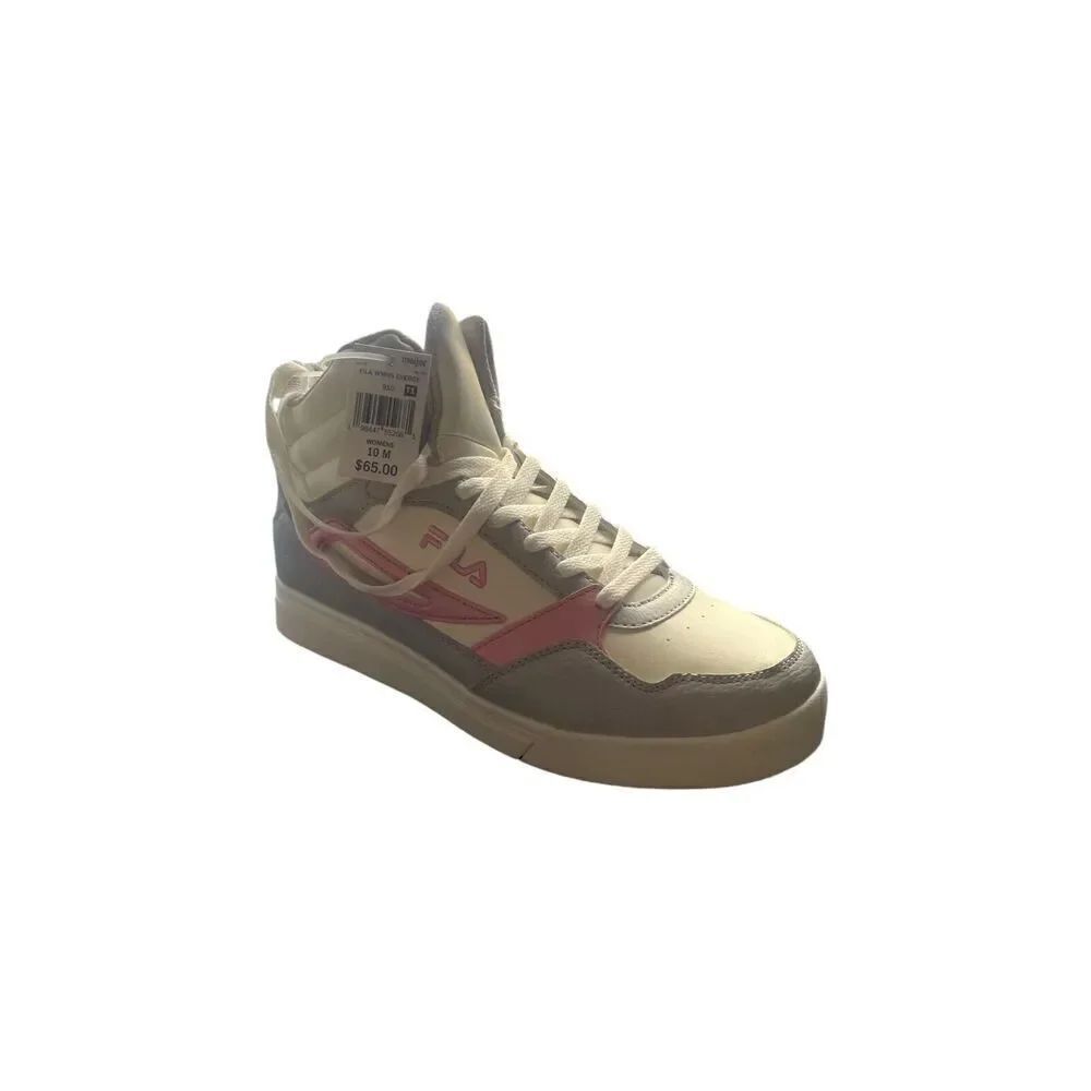 NEW FILA WOMEN's EVERGE Sneaker Shoe Gardenia/Silver Cloud/Coral Size 10